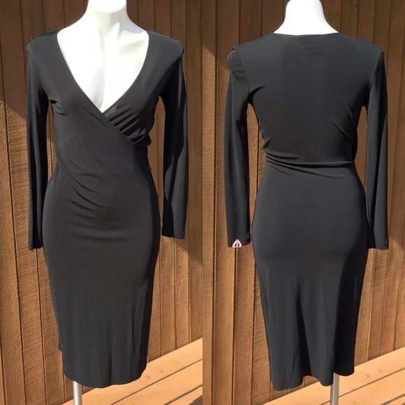 Ralph Lauren Long Sleeve Dress Black Petite Small - Picture 1 of 8